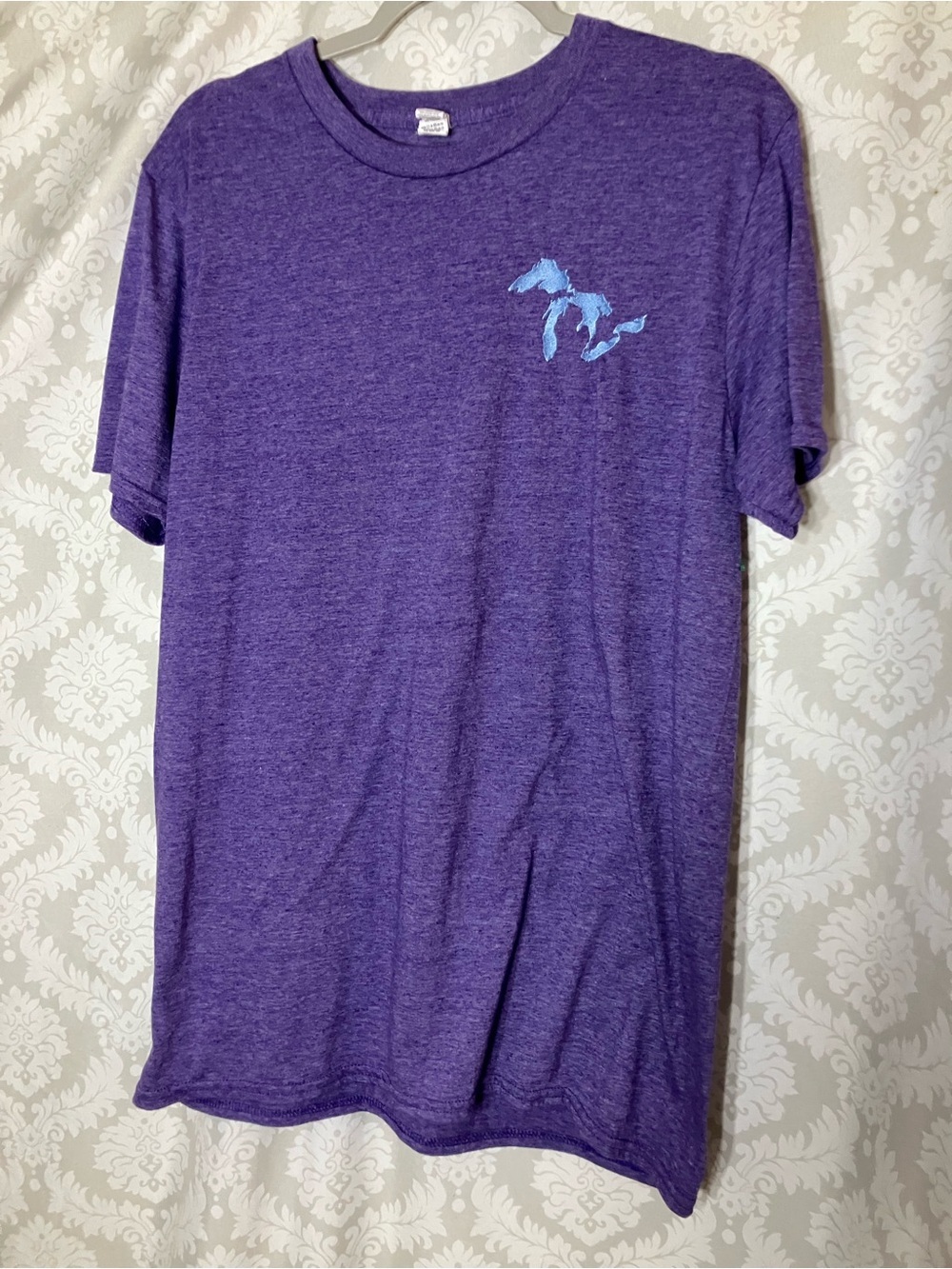 Purple Great Lakes Michigan T-Shirt L